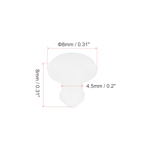 Image of Snap in Locking Hole Plugs Rubber Panel Seal Cover Drilled Silicone Caps, [for Kitchen Rubber, Waterproof Sealing Plugs] - 4.5mm /0.2in /White /10Pcs