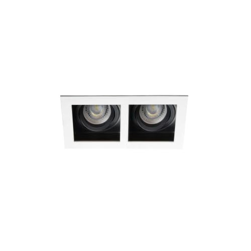 Support de spot encastrable rectangulaire Kanlux blanc pour réparer ou habiller un plafond