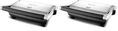 Image of Breville BSG520XL Panini Duo Sandwich Maker, Brushed Stainless Steel (Pack of 2)