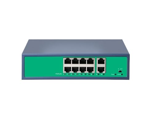 POE Switch with 4/8/16/24 Ports, IEEE 802.3af/at, 5MP/8MP/4K AP, 100/1000Mbps(8 with 2)