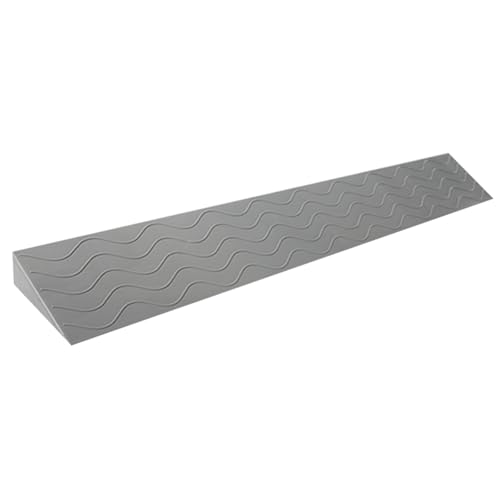 Rampa para silla de ruedas Threshold, rampa con superficie texturizada antideslizante, apta para carros, escalones y bordillos (Gris, 100 x 20 x 9 cm) miniatura 1