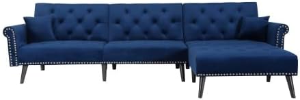 SZLIZCCC Sofá modernosofá en forma de L, sofá cama convertible, diván de sala de estar, dormitorio, oficina en casa, sofá combinado