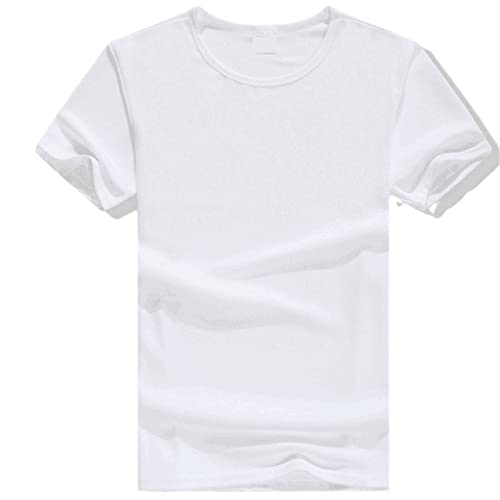 T-shirt en coton blanc pour homme en taille L parfait pour l'été