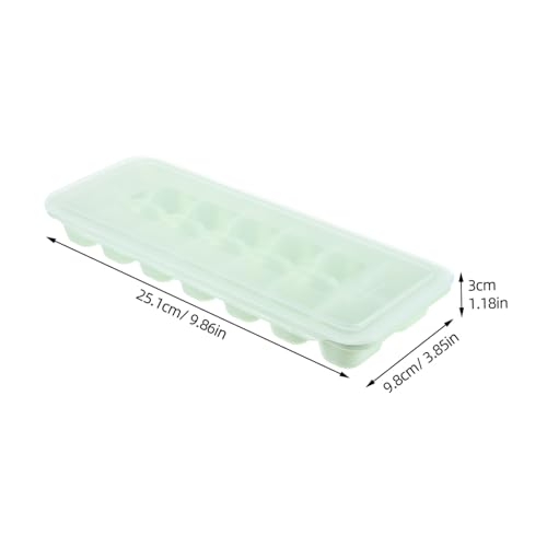 Molde para cubitos de hielo verde transparente, 2 piezas miniatura 2