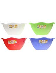 Plastic Salad Bowls Unbreakable 14 Assorted Colors Perfect size Reusable Salad Containers BPA Free Eco-friendly Useful tableware