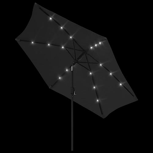 Parasol d'extérieur LED ombrage anti-UV et éclairage de terrasse