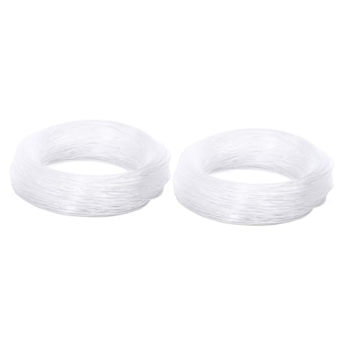 Gadpiparty 2pcs Transparent Plastic Fiber Optic Cable ?2.0mm Light-up Decorative Fiber for Halloween Decorations