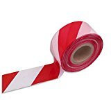 Rubalise (Lot de 6) Rouge et Blanc 50 mm x 500 m - Ruban de signalisation de Chantier, travaux, balisage - périmètre de sécurité - Zone de Danger - Marque UNIVERS GRAPHIQUE Ref UGRUBAL03