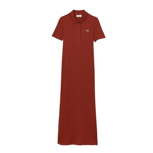Image of Lacoste Women's Long Ribbed Cotton Polo Dress