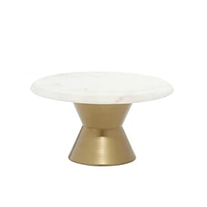 Deco 79 Marble Cake Stand with Gold...