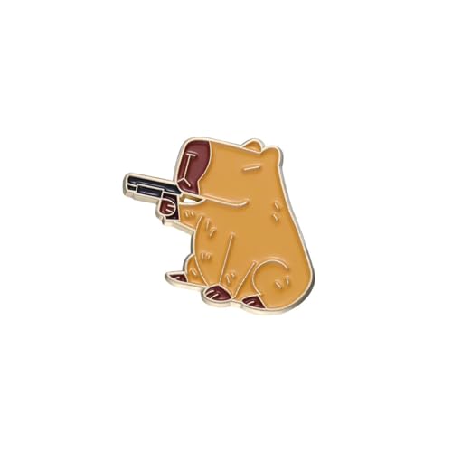 Image of Funny Capybara Brooch Gifts for Animal Lovers Enamel Pins