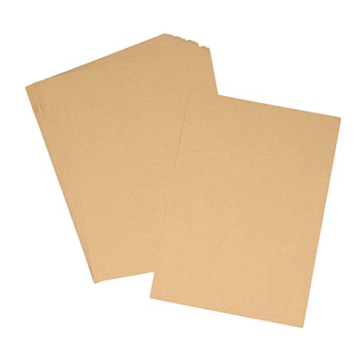 Angoily Retro Vintage Writing Paper 100 Sheets A4 Kraft Cardstock Brown Kraft Paper Sheets for Diy