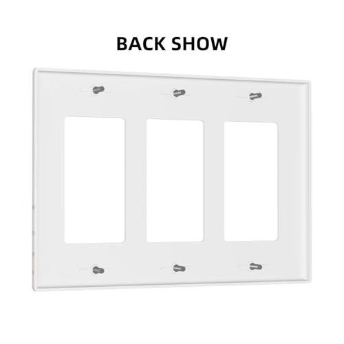 Decorative Outlet Covers Bohemian Gold Sun Moon Phase Arch 3 Gang Outlet Cover Wall Plate Triple Rocker Light Switch Cover Plate Switch Plate Covers for Bedroom Home Decor