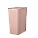 MARMODAY Poubelle fine en plastique avec couvercle pour la maison, le bureau, le salon - Rose - 12 l