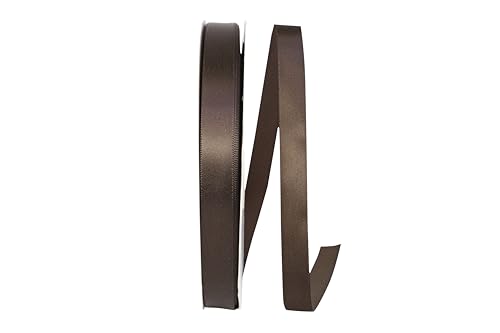Reliant Ribbon Single Face Sfs Satin Ribbon, 5/8 Inch X 100 Yards, Chocolate Brown