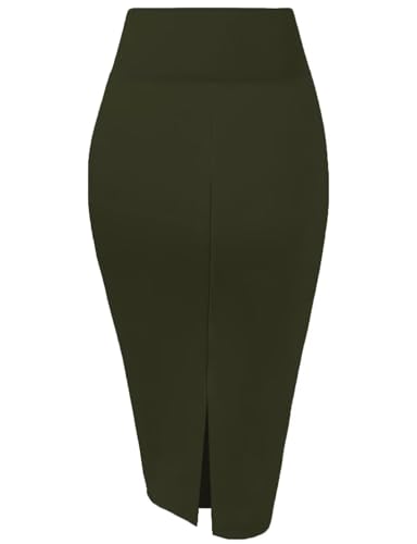 Image of Hybrid & Company Women's Scuba Pencil Skirt | Scuba stretch fabric, sleek tailored design, comfortable fit, suitable for office, meetings, and professional settings