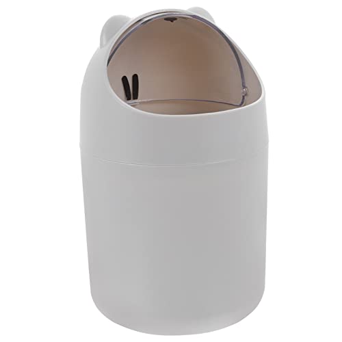 Caneca de basura de plástico pequeña Alipis con tapa