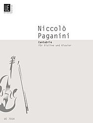 Paganini, Niccolo - Cantabile - Violin and Piano - arranged by Georg Kinsky