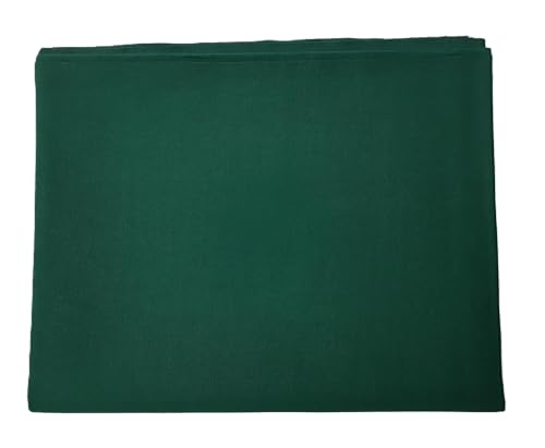 Image of Pure Cotton Poplin Unstitched Fabric 2.2 Meters x 32 Inches Solid Colour Cloth Material for Women's Saree Skirts, Petticoats, Pyjamas, Patiyala Pants, Salwar Etc. (Dark Green)