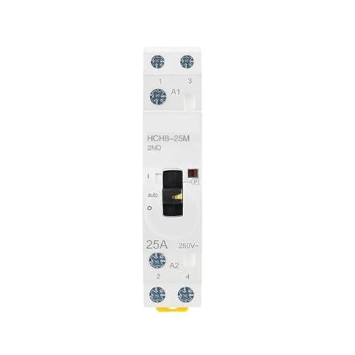 Contactor modular HCH8-25M de 2P y 25A 220V con control manual de carril Din para hogar 4