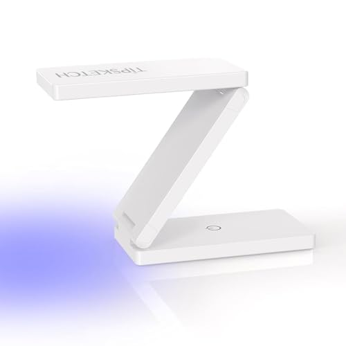 Tipsketch Lámpara Uñas Semipermanentes - UV LED 18W Alta Potencia, Secado Rápido, Doble Temporizador, Conexión Tipo-C, Ideal para Manicura Profesional y Casera (Blanco)