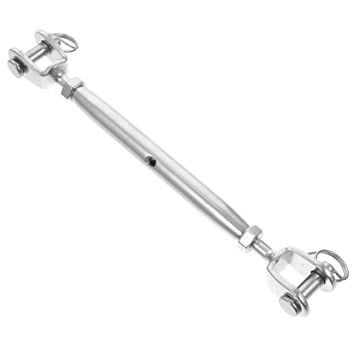 HOMOCONO 1pc Closed Turnbuckle Bolts Turnbuckle Screw Hook Closed Body Screw Jaw Stainless Screws Closed Body Turnbuckle Wire Rope Tightener Screw Turnbuckle Stainless Steel Silver