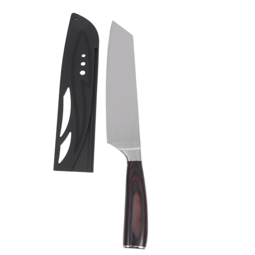 SOLUSTRE Japanese with Ergonomic Wooden Handle Versatile Meat Vegetable and Fruit Cutter for Kitchen Use Easy to Clean Resistant Kitchen Tool