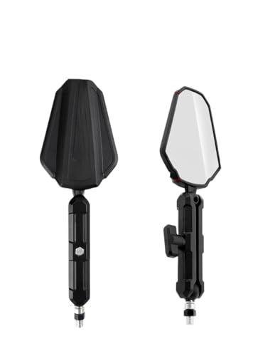 Espejos retrovisores universales para manillar de motocicleta con diseño ajustable plegable