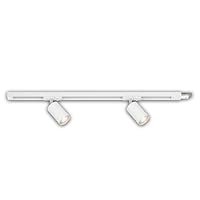 BRILONER - Schienensystem Rail Erweiterungsset, 2x GU10 Spots schwenkbar, erweiterbar, Lichtschienensystem Decke, Strahler Schiene, Deckenlampe, Deckenleuchte, Spotlight, 0,75 m, Weiß