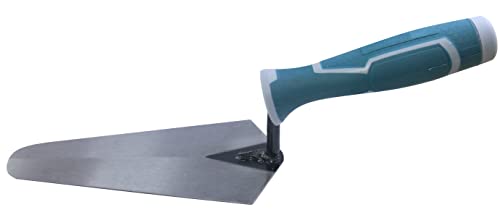 AERZETIX - C54483 - Maurerkelle/spitzkelle/putzkelle/runde Lange Kelle aus mauerwerk - 200mm - gummigriff und Klinge aus Stahl - mit Abgerundeter Spitze