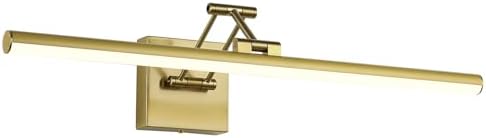 Joossnwell Hard-Wired Picture Light for Wall Brass Art Lighting Dimmable Gallery Light 23.39 inch Picture Frame Light with Adjustable Swing Arm for Painting Library Display Artwork Museum Warm White