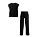 conjuntos para niñas Kids 2 Piece Outfits Girls Summer Short Sleeve T-Shirts and Pants Set Fashion Clothing Sweatsuits Sets(Black, 11-12 Years)