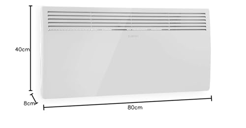 klarstein radiateur electrique à faible consommation d'energie, 2000w chauffage electrique d'intérieur avec thermostat, détection fenêtres ouvertes, chauffage d'appoint portable, radiateurs silencieux