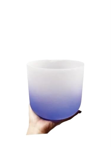 cuenco de cristal de cuarzo 432 hz/440 hz 7 'nota A medio Color gradiente Chakra sonido curativo cristal de cuarzo esmerilado cuenco tibetano para cantar chakras para sanación del sonido(440hz B)