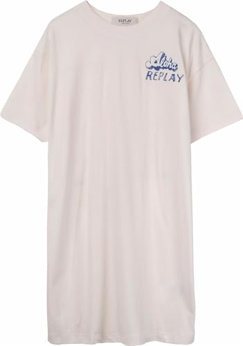 Robe Replay Sg3233 fille vêtements mode enfant en coton bleu délavé