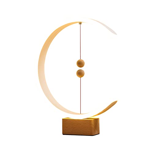 YIEONSHION Modern Desk lamp Smart Magnetic Balance Lamp, Bedside Table Lamp Suspension Balance Light Creative LED Night Light Wood Desk Lamp Fun Birthday Present Home Dorm YIEONSHION Modern Desk lamp Smart Magnetic Balance Lamp, Bedside Table Lamp Suspension Balance Light Creative LED Night Light Wood Desk Lamp Fun Birthday Present Home Dorm