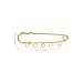 COHEALI Safety Pins with 5 Loops 10Pcs Gold Brooch Pins for DIY Crafts Jewelry Making Sewing Clothes Blankets Skirts Accessories