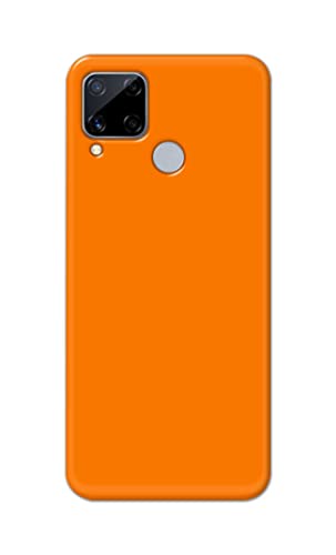 Image of Plain Orange Hard Back Case Cover for Realme C15 / C12 / Narzo 20 / Narzo 30A / C25 / C25s Back Cover -(J5) VNS2229