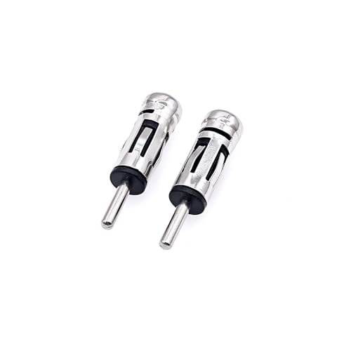 JZK 2 Stück Standard Stecker DIN auf Buchse ISO Adapter, Autoradio Antennenadapter, ISO auf DIN Stecker Stecker Stecker für Fahrzeug FM Audio Radio