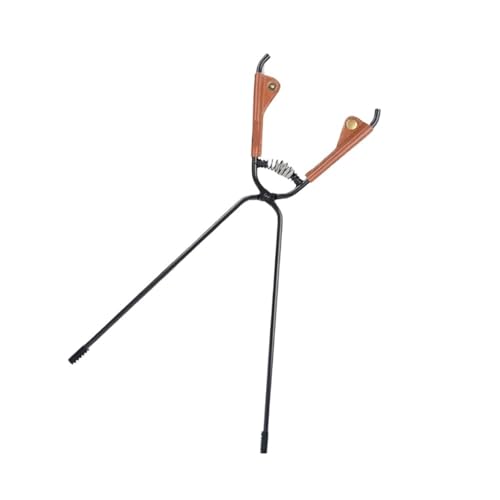 Attizzatoio da Campeggio Pinze da Fuoco ispessite in Acciaio al Carbonio Clip per Legna da ardere per falò Attrezzi da Barbecue da Campeggio all'aperto Portatili (44 cm) ()