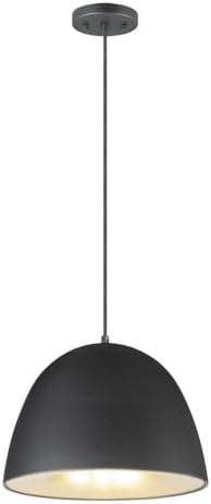 ET2 Fungo-8W 1 LED Pendant-15.75 Inches Wide by 11 inches high-Black/Satin Brass Finish