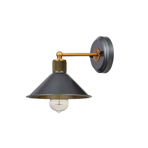 XMKJC Outdoor Wall Sconce, Modern Blue Grey and Brass Exterior