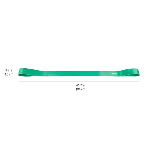 Image of Amazon Basics Resistance Pull Up Band for Pull Up Assistance, Muscle Training, Body Stretching and Home Workouts, 1-3 /4 Inches, 50 to 125 Pounds, Green