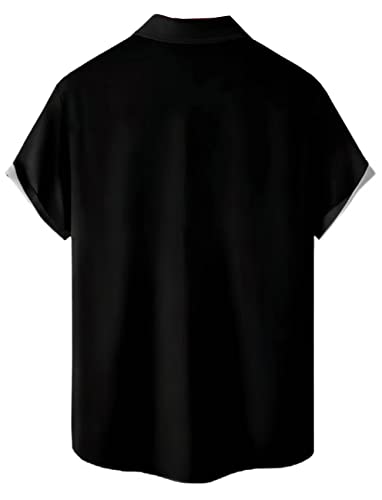 WHO IN SHOP Men's Hawaiian Shirt All Patterns Print Short Sleeve Button Down Shirts2