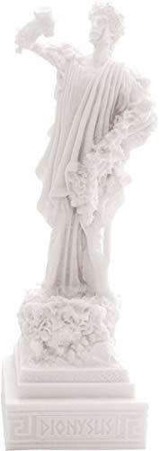 GreekCretanShop Dios Griego/Romano Dionisio Dios del Vino (Estatua/Escultura de alabastro 17cm / 6,69 Pulgadas)
