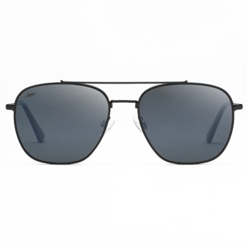 Pilotfish Patron Polarized Aviator Sunglasses Men Women, Stainless Steel Frame, Cr-39 Anti-Reflective Hydrophobic Uv400 Lens #TOP1