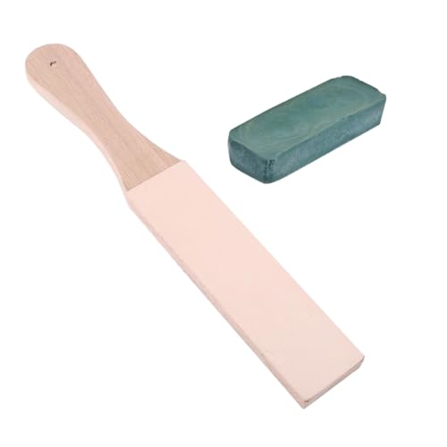 HOUDERCO 2pezzi Temperamatite Mano in Pelle e Per Affilare e Pasta Abrasiva Per Lucidare Lame Adatto Per Temperamatite e Intaglio Del