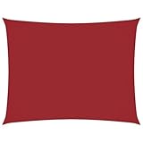 Tidyard Sonnensegel Oxford-Gewebe Rechteckig 6x8 m Rot, Sonnensegel UV-Blockierung Polyester Sonnendach for Große Terrassen Außengastronomie Sitzgruppe Eventbereich Gartenhaus135663