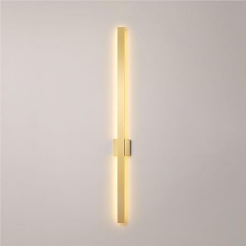 American Style Mid Century Gold Linear Wall Sconce with Long