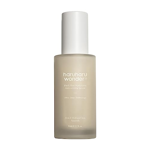 haruharu wonder Black Rice Hyaluronic Anti-Wrinkle Serum, Plumping, Glowy Skin, Fine Lines, Firming, Korean Skincare, Vegan, 50ml